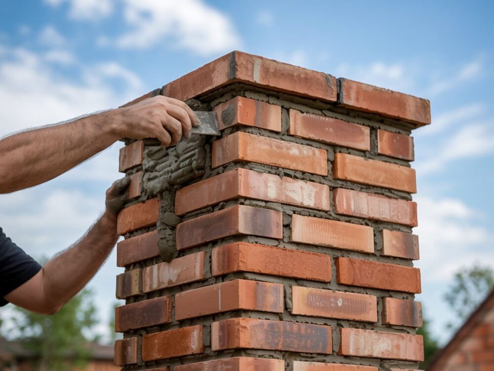 budowa komina z cegieł