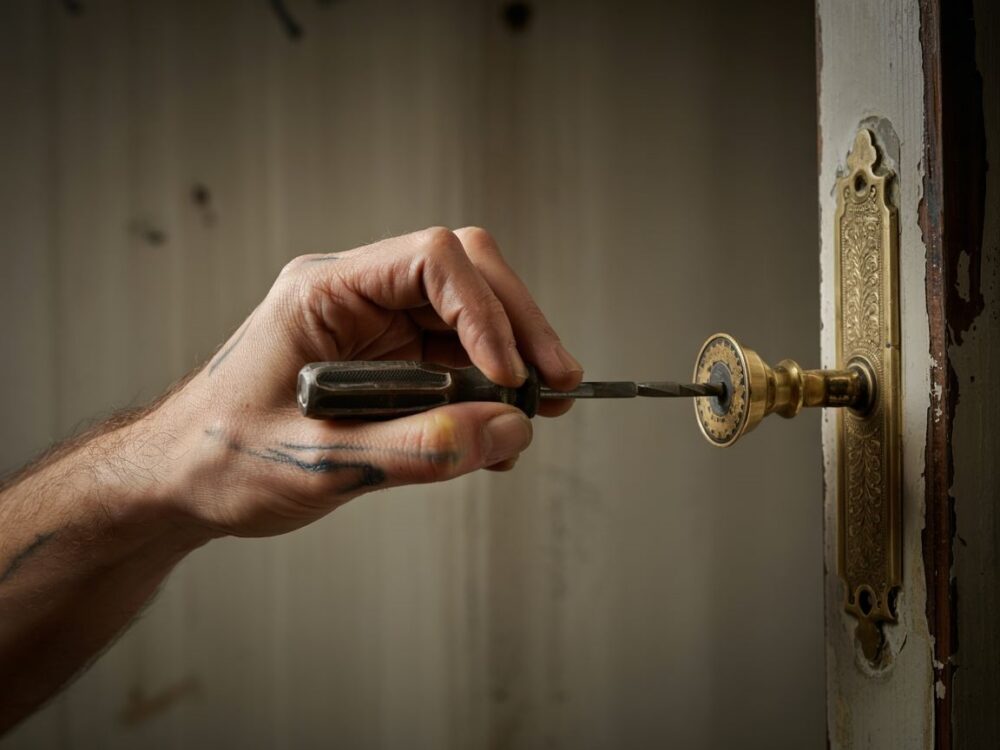 demontaż trzpienia drzwi