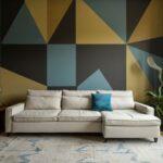 geometryczne wzory na ścianie