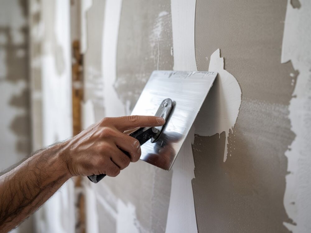 gips szpachlowy na ścianie