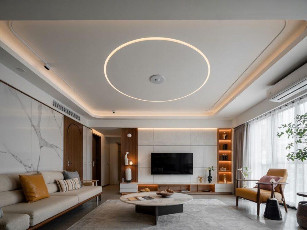 gładki sufit nowoczesny