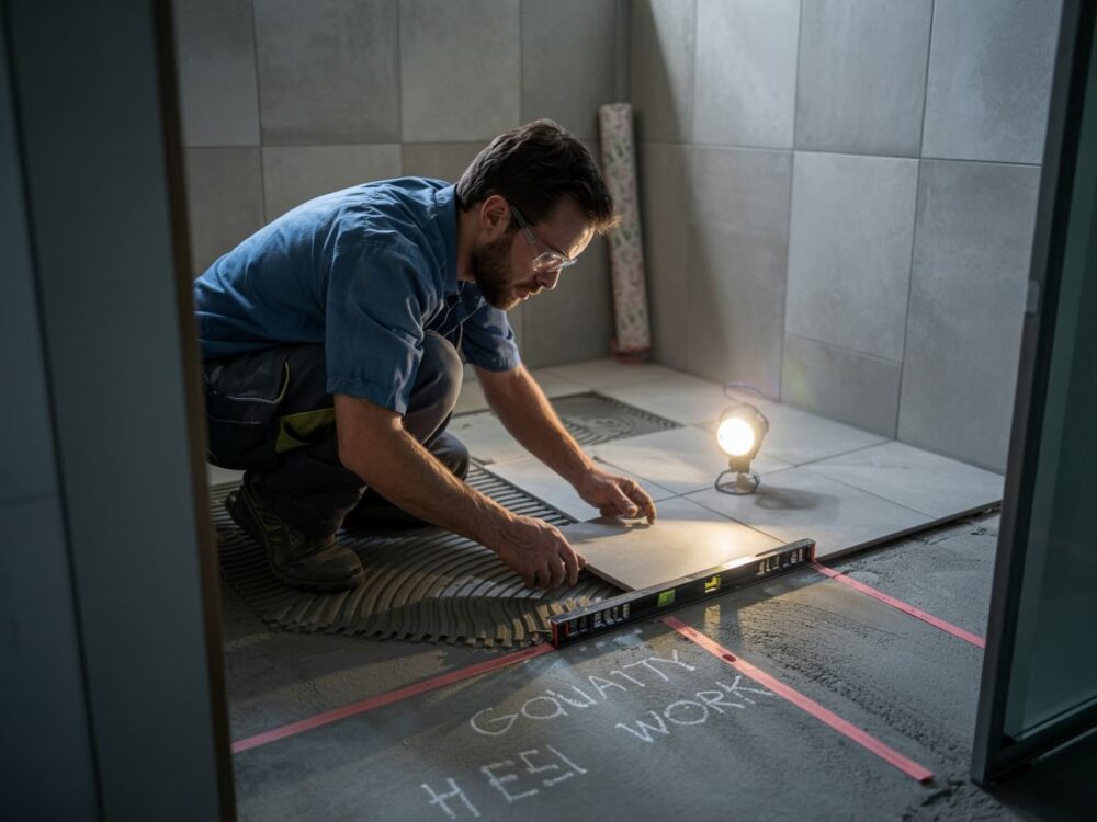 kafle ułożone po przekątnej