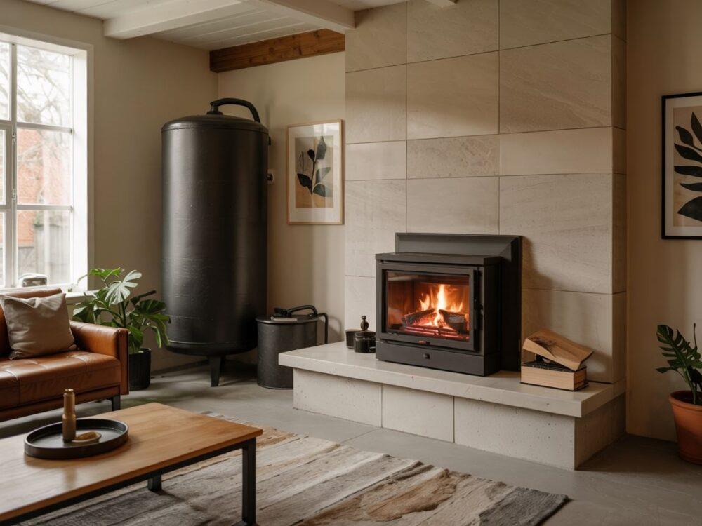 kominek z płaszczem wodnym