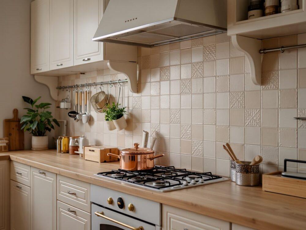 kuchnia z praktycznymi płytkami