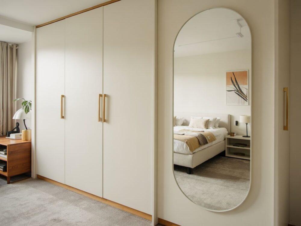 lustro na drzwiach szafy