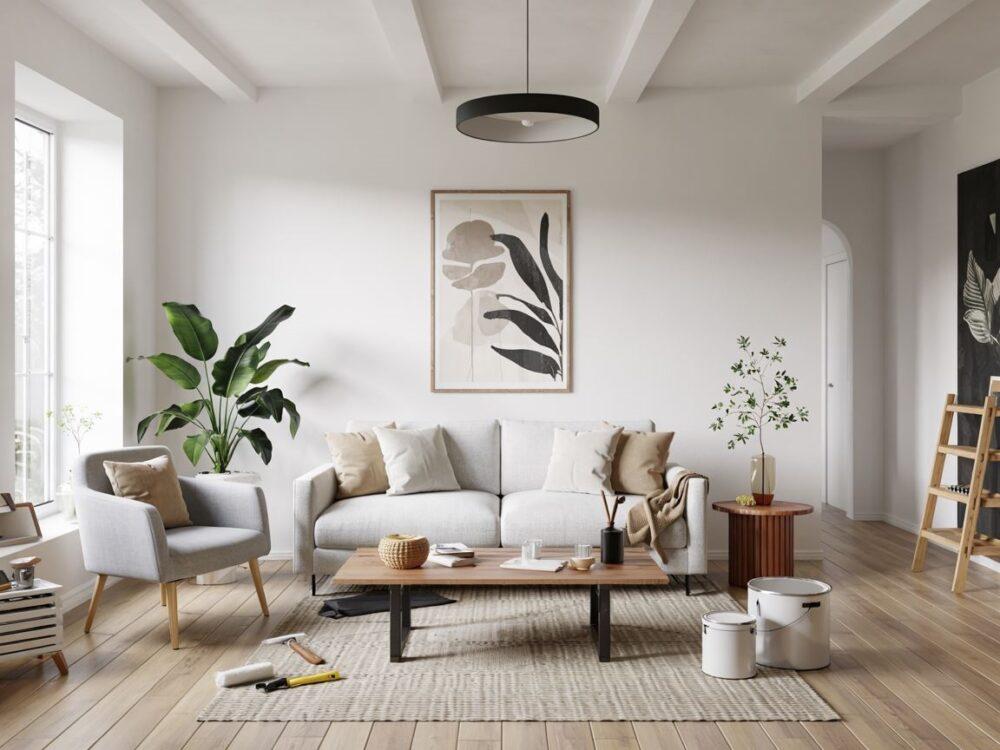 malowanie ścian na biało