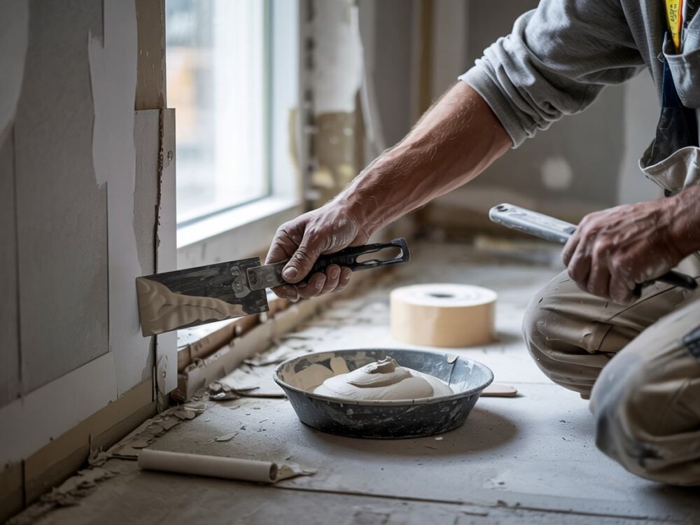 masa szpachlowa na łączeniu