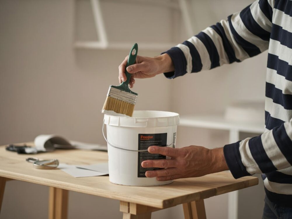 miarka z klejem do tapet