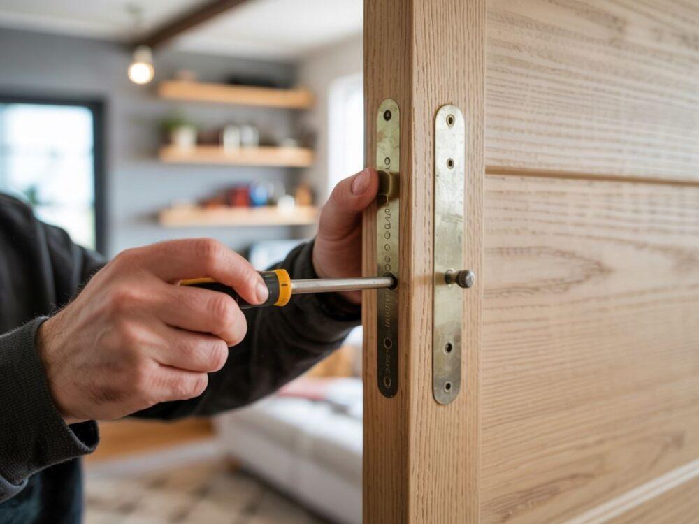 montaż drzwi na zawiasach