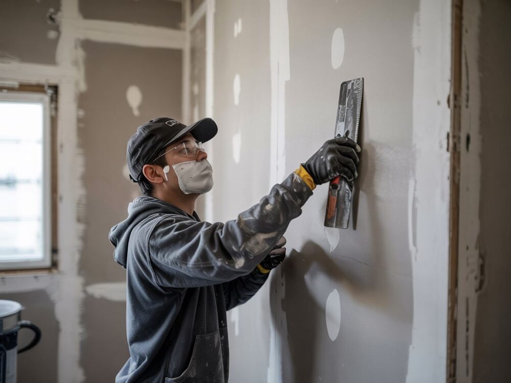 nakładanie masy szpachlowej