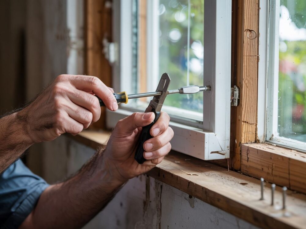 narzędzia do demontażu okna