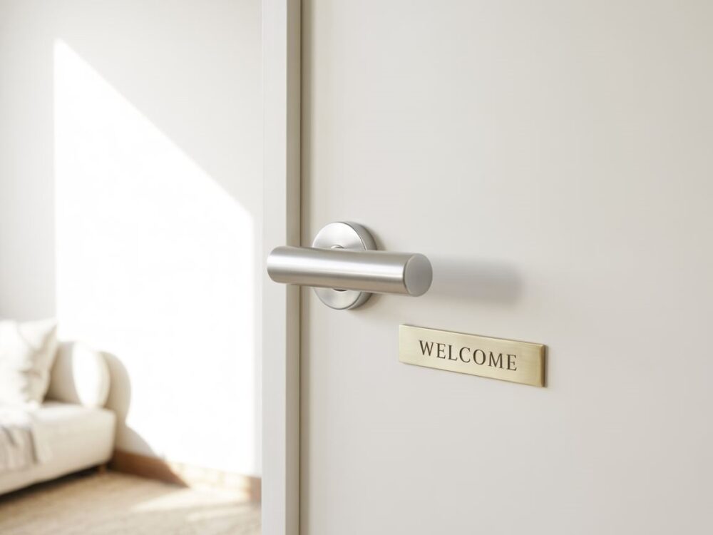 nowoczesna klamka do drzwi