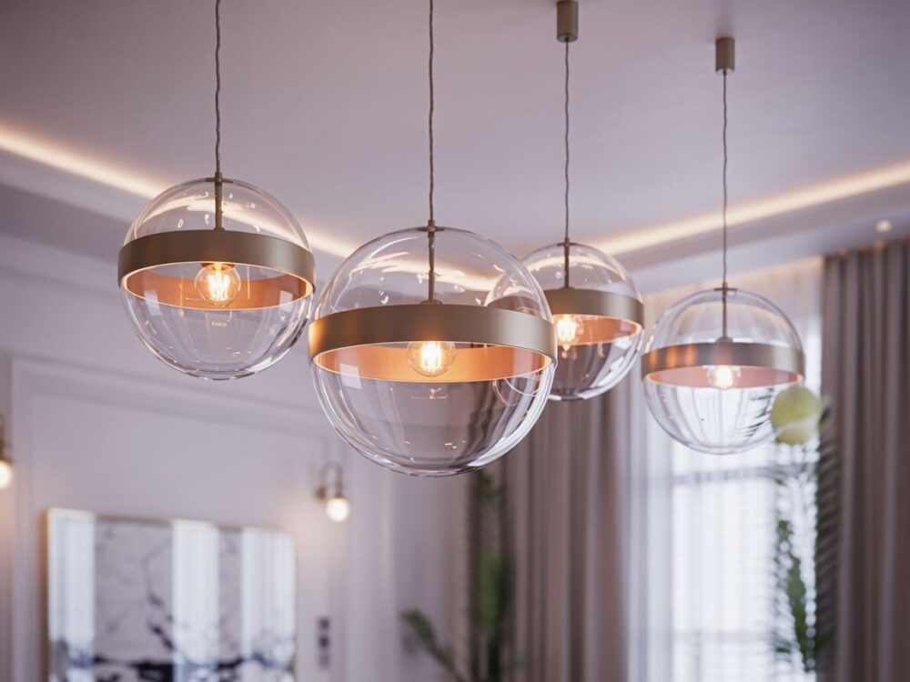 nowoczesny żyrandol kulisty