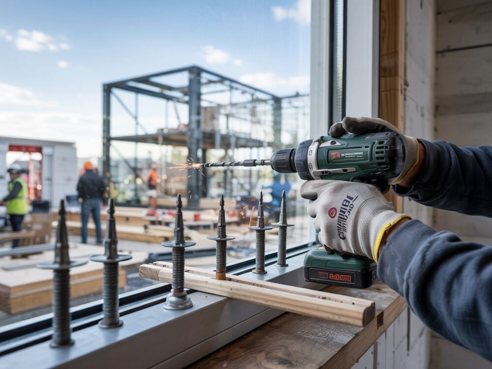 okno w trakcie instalacji