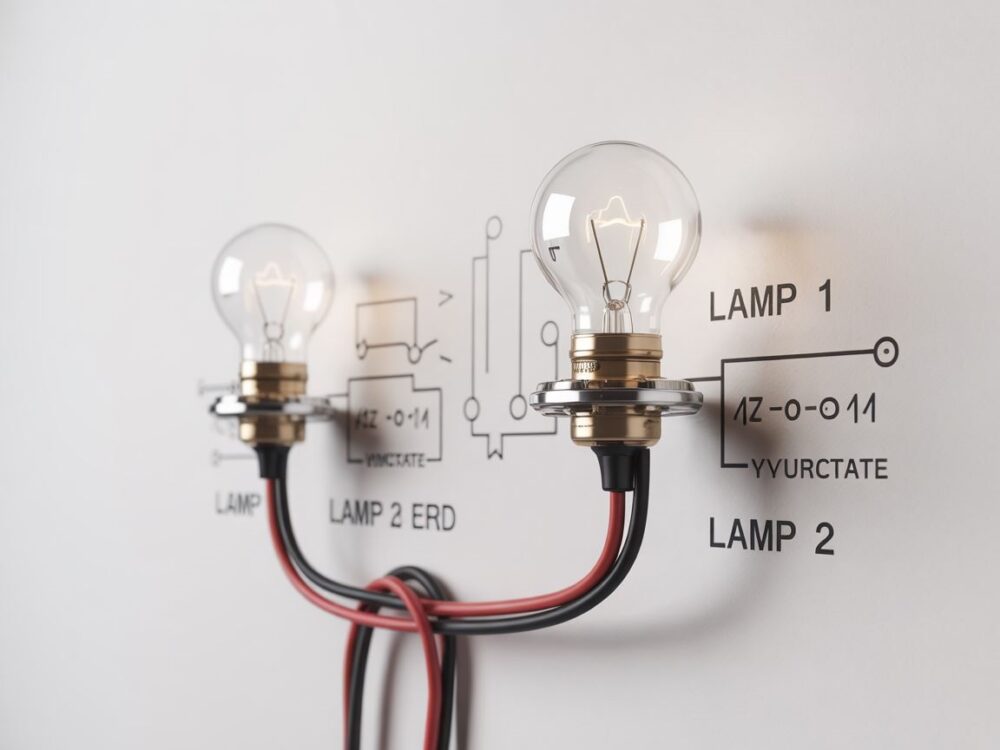 podłączenie przewodów do lamp
