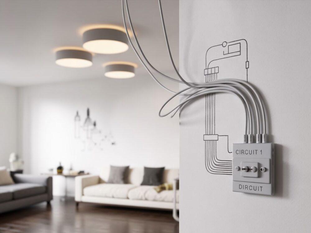 podłączone lampy sufitowe