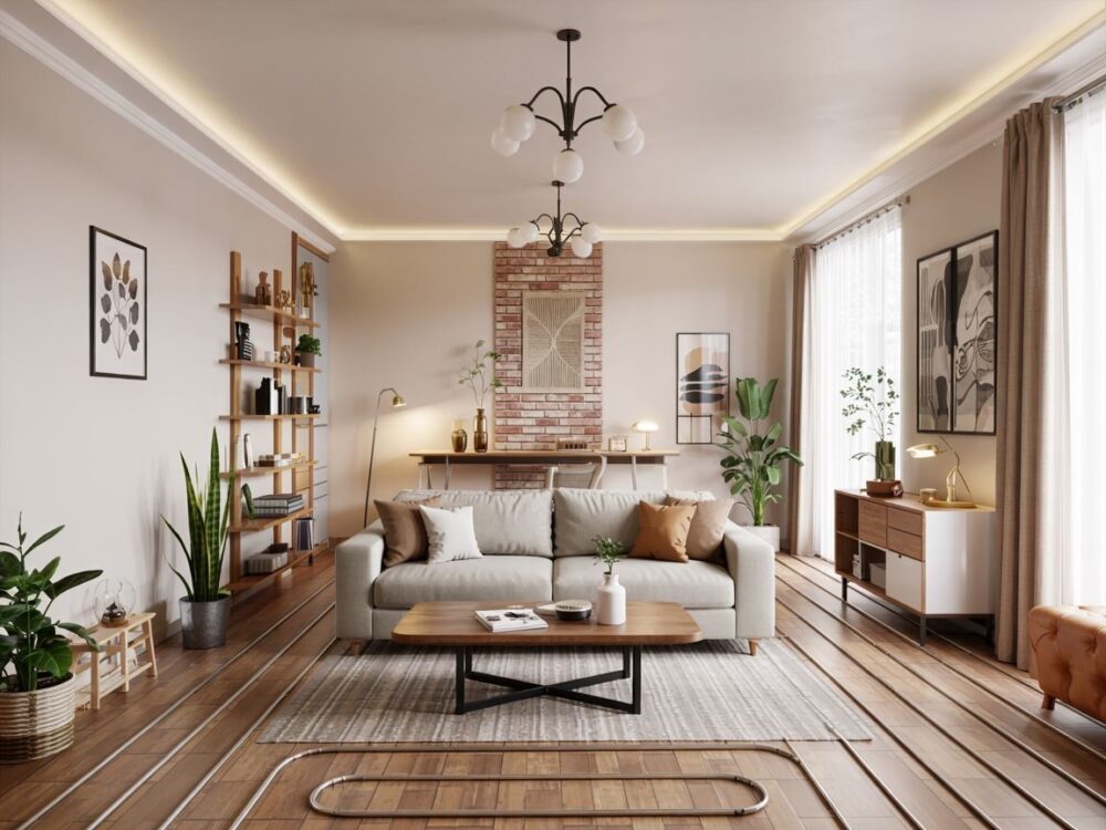 podłoga z ogrzewaniem