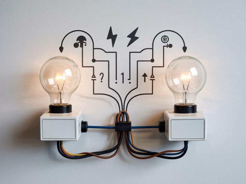 schemat połączenia lamp szeregowo