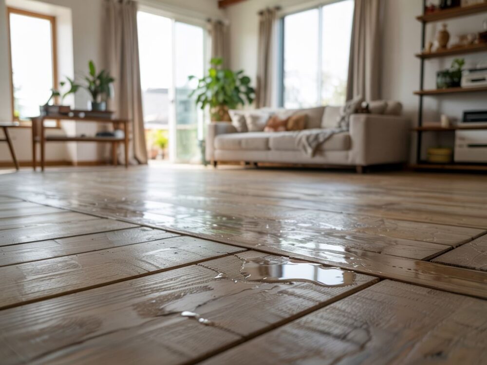 spuchnięte panele podłogowe