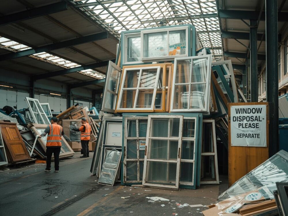 stare okna w punkcie zbiórki