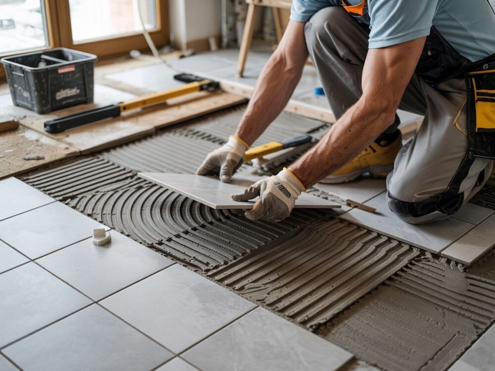 układanie płytek w karo