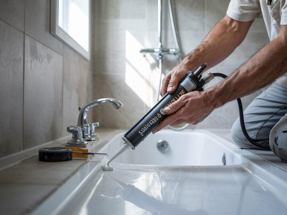 uszczelnianie brodzika silikonem