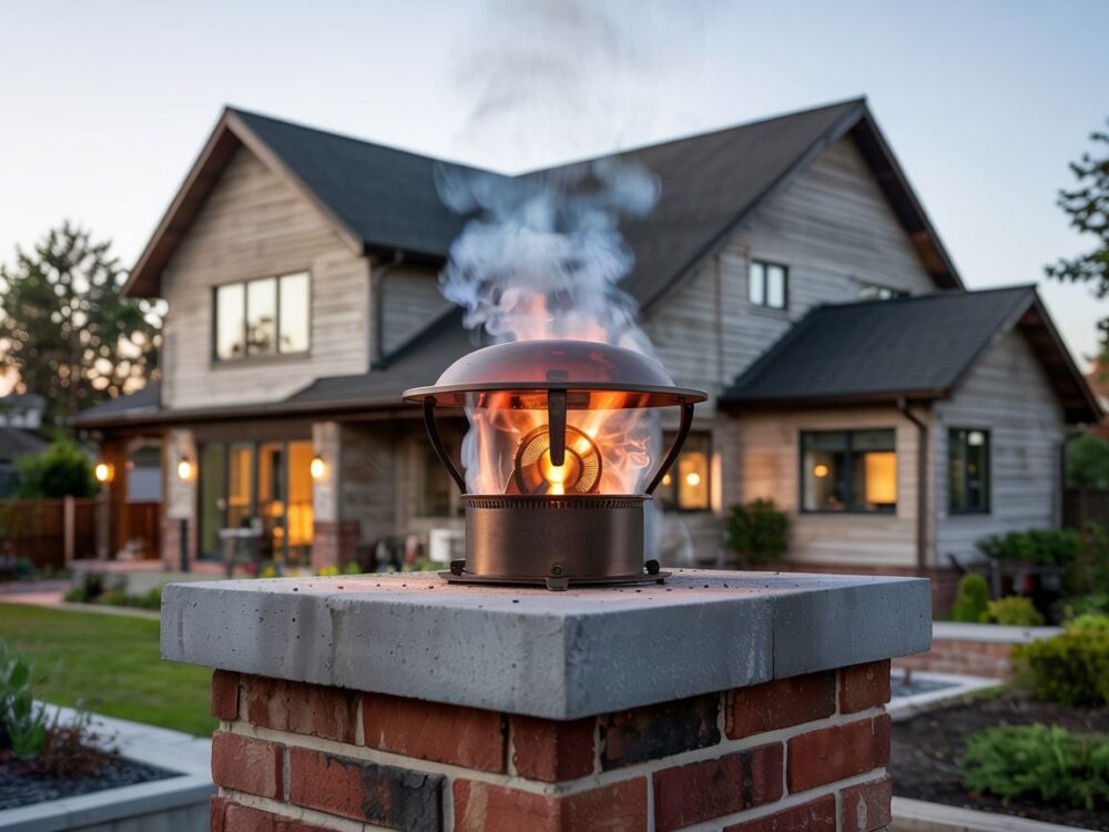 wentylator na kominie